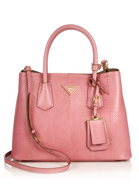 pink prada double zip pag|prada purses for sale.